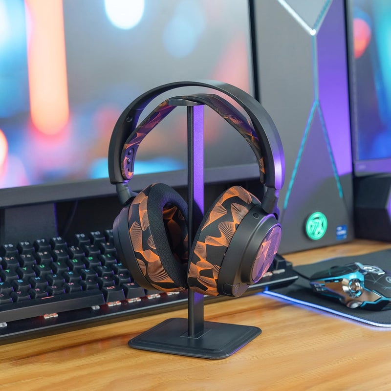 WC HeadbandZ Arctis Nova - Upgraded Silicone Headband for Arctis Nova Headsets by Wicked Cushions - Enhanced Flexibility, Comfort, and Style with Matching Earpad Designs | Kinetic Wave - Image 3